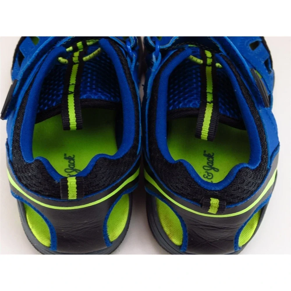 Cat & Jack Shoes Sz 1 Sandals Boys Youth‎ Blue Synthetic Hook & Loop Medium